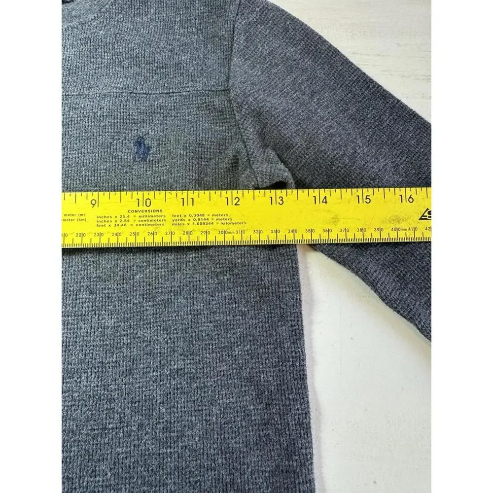 Youth Boys Polo Ralph Lauren Gray Long Sleeve Warm Winter Sweater (Size Y-Small)
